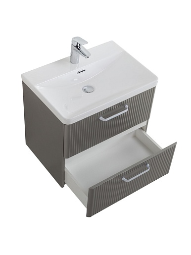 BelBagno Тумба с раковиной Due 60 подвесная Сатин ручки Белые – картинка-7